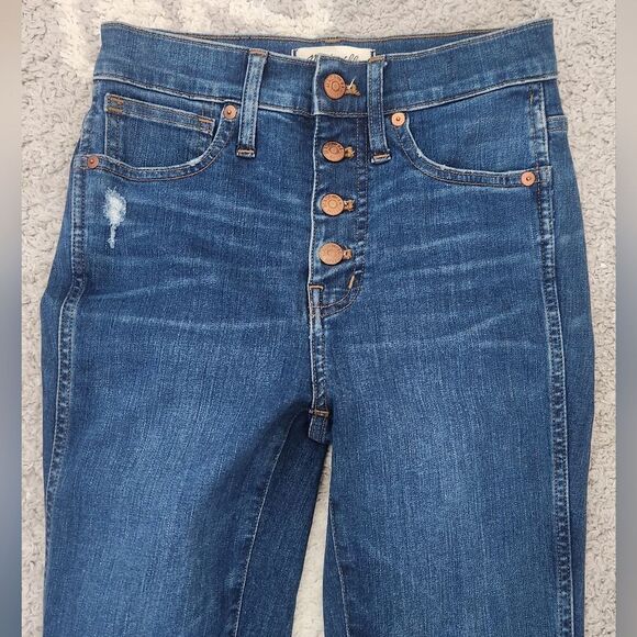 Madewell 10" High-Rise Skinny Jeans in Hanna Wash Size 24 - Picture 4 of 9